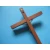 Krzyż drewniany kolor  brąz 22 cm